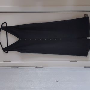 Black linen designer " Reformation" dress with buttons. Size S big so ok for M